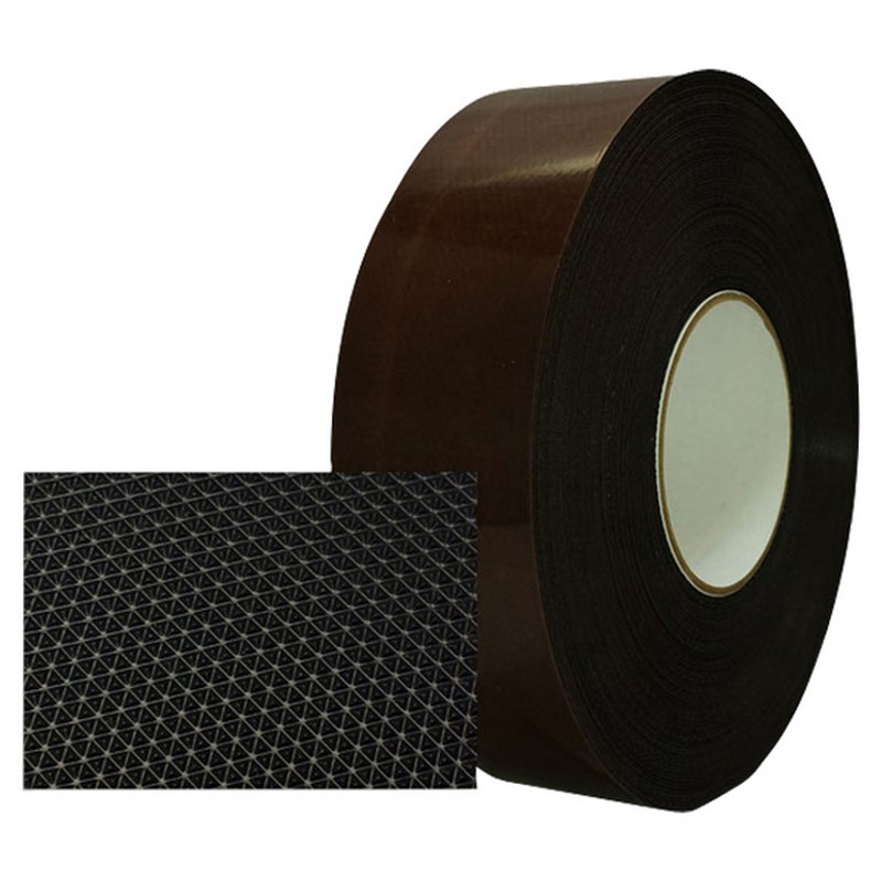 1" x 27.5 Yd Printers Roller Wrap, Black Diamond Embossed Tape (Case of