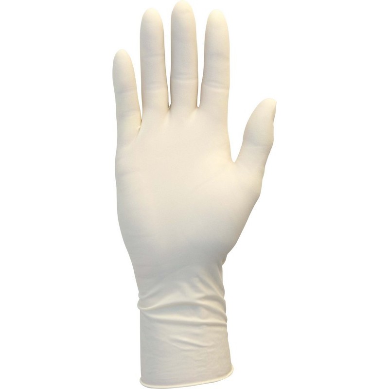Medium, 11 Mil High Risk Latex Powder Free Exam Gloves, Polymer Coated