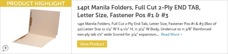 14pt Manila Folders