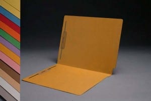 S-1502-GLD Goldenrod End Tab Folders with Fasteners
