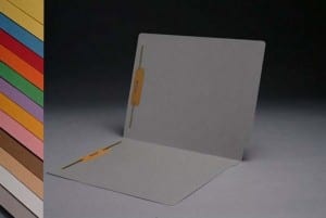 S-1502-GRA Gray End Tab Folders with Fasteners