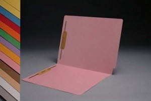 S-1502-PIN Pink End Tab Folders with Fasteners