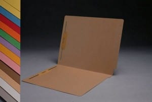 S-1502-T Tan End Tab Folders with Fasteners