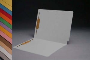 S-1502-W White End Tab Folders with Fasteners
