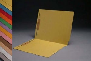 S-1502-YEL Yellow End Tab Folders with Fasteners