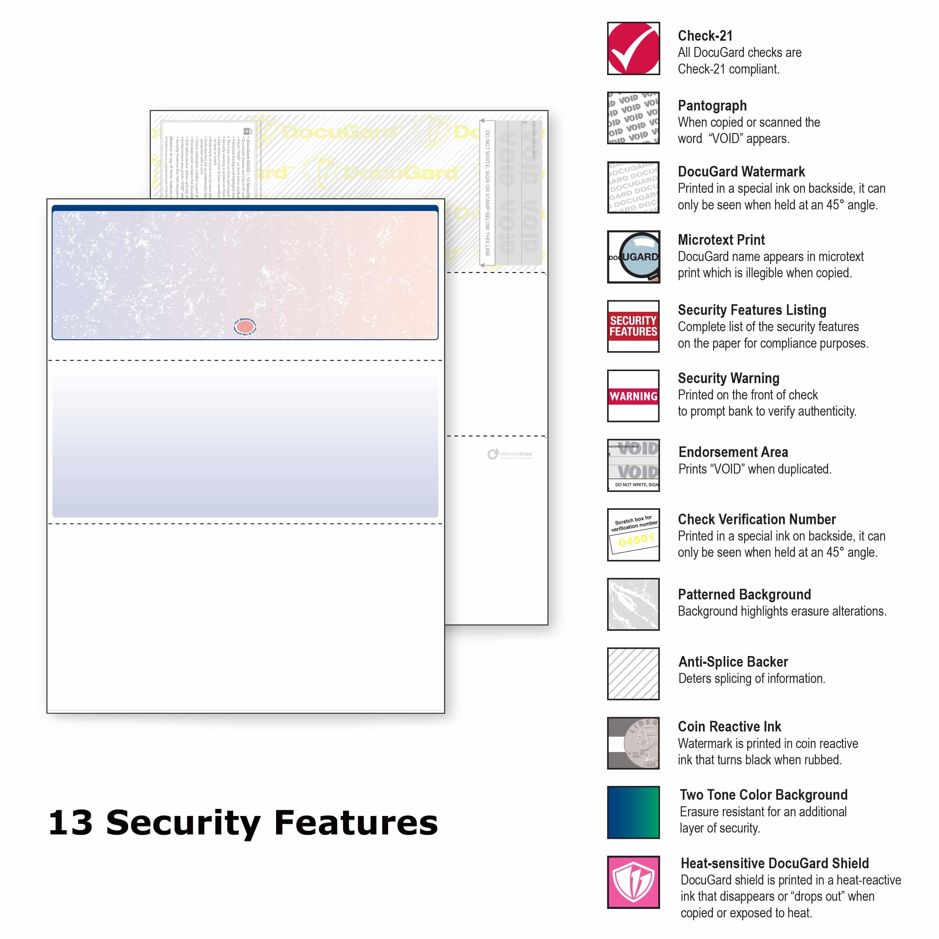 Checks Business Printed DocuGard High Security Business Checks - 2500 ...