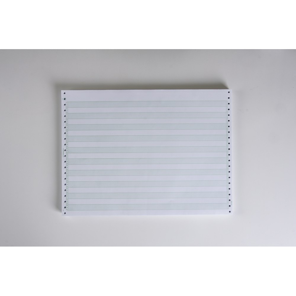 147/8" x 11" (W x H) Continuous 15 Computer Paper, 1/2" Green Bar (Carton of 3500)