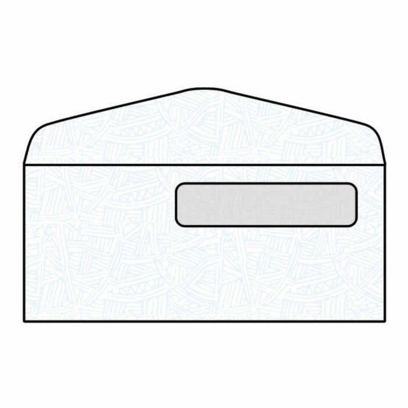 10 Postage Meter Window Envelopes, 41/8" x 91/2", 24, White