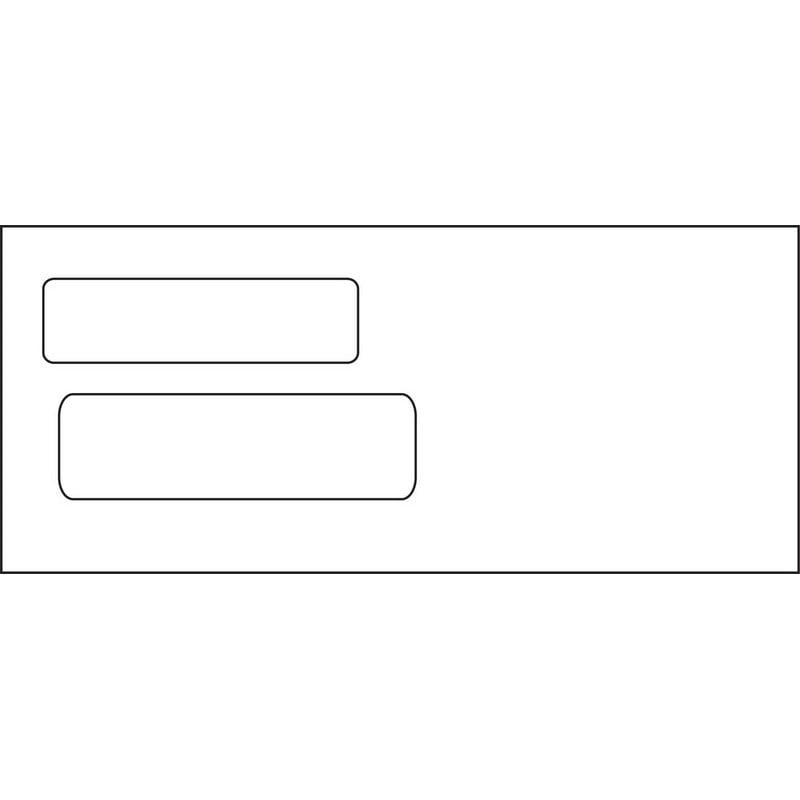 #10, Double Window Envelope, 4-1/8" x 9-1/2", 24# White ...