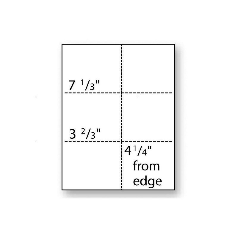 8.5'' x 11" Printer Paper 6 Sections 2500/Carton