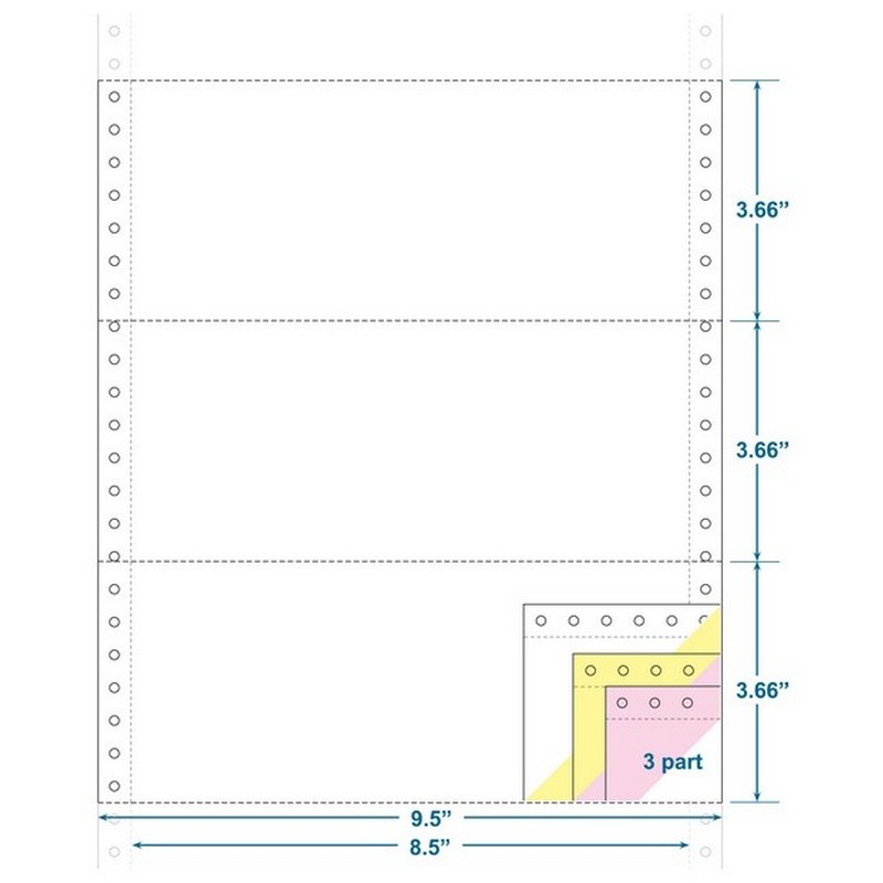 3-Ply Carbonless Paper Form 933 - Carton of 3150