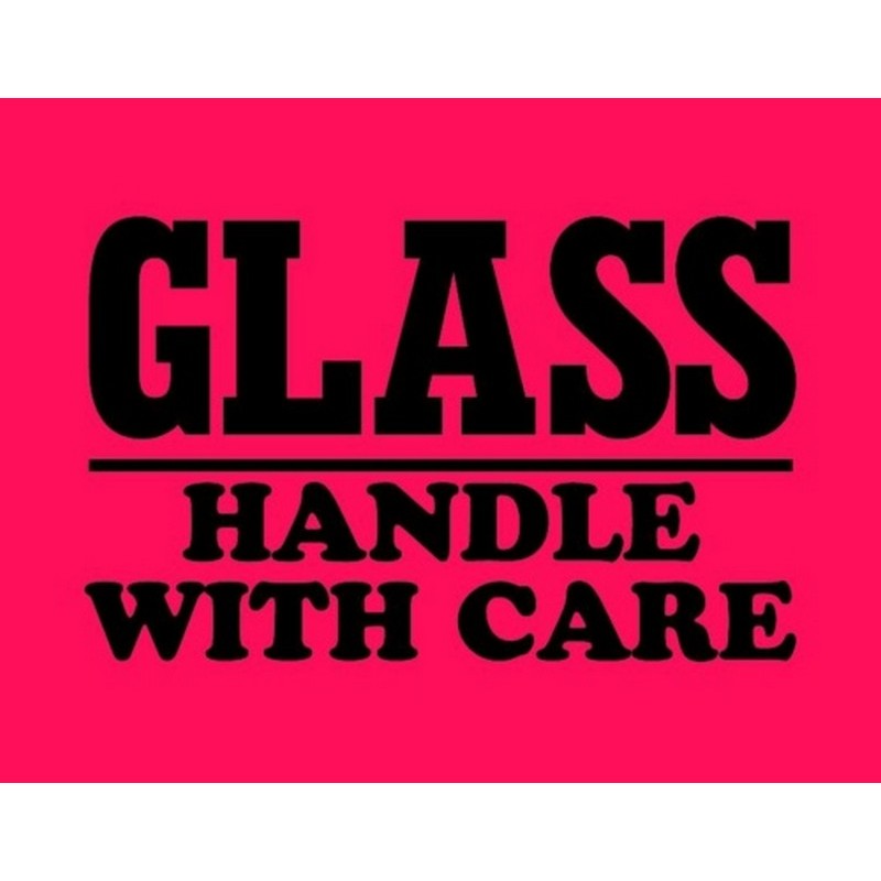 4″ x 6″ Glass Handle With Care Labels (500 per Roll)