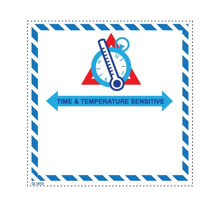 4" x 4" Time & Temperature Sensitive Labels (500 per Roll)