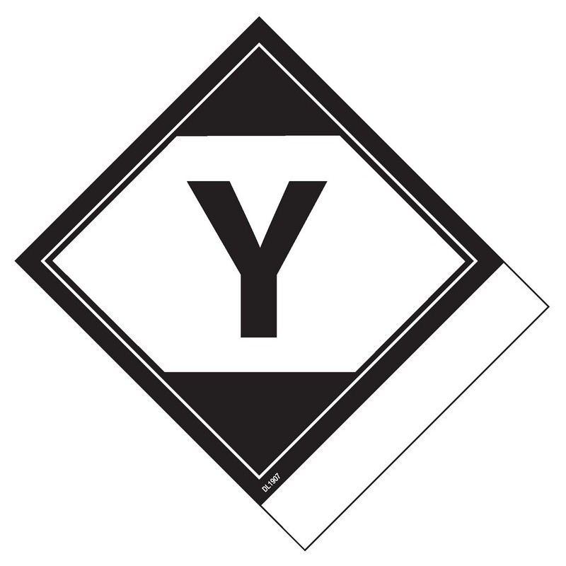 4 x 4-3/4 Limited Quantity Labels "Y" Printed (500 per Roll)