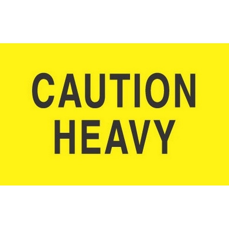 3" x 5" Caution Heavy Labels (500 per Roll)