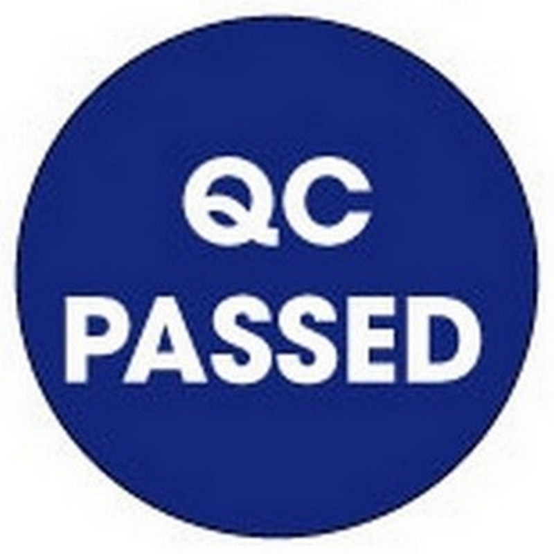 2" Diameter QC Passed Circle Labels (500 per Roll)