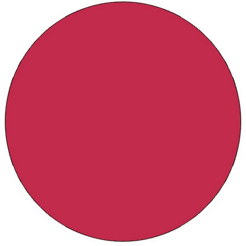 3/4" Diameter Fluorescent Red Circle Labels (500 per Roll)