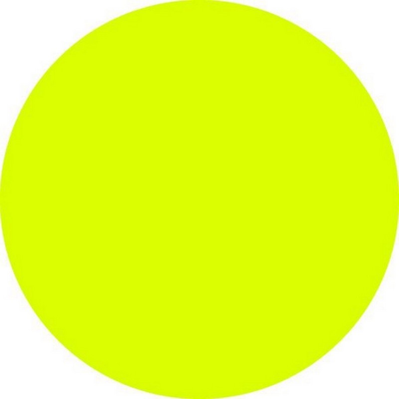 2" Diameter Fluorescent Chartreuse Circle Labels (500 per Roll)