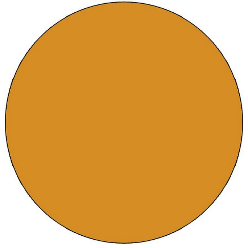 3" Diameter Fluorescent Orange Circle Labels (500 per Roll)