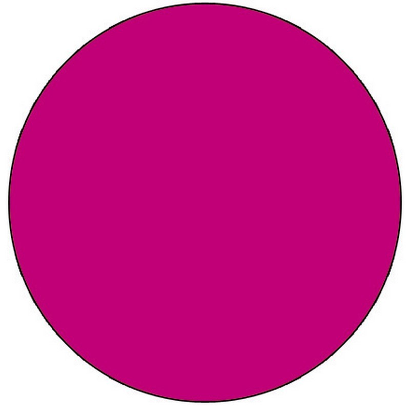 4" Diameter Fluorescent Pink Circle Labels (500 per Roll)