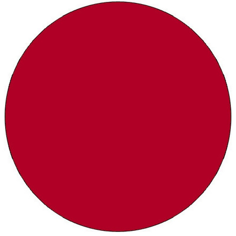 4" Diameter Standard Red Circle Labels (500 per Roll)