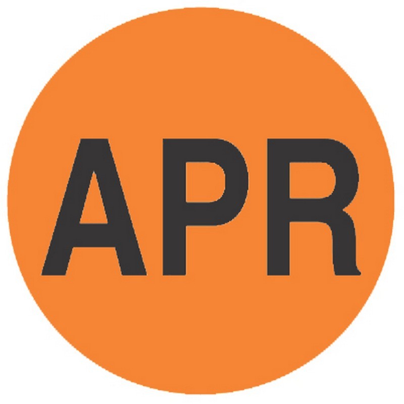 2" Diameter April Circle Labels (500 per Roll)