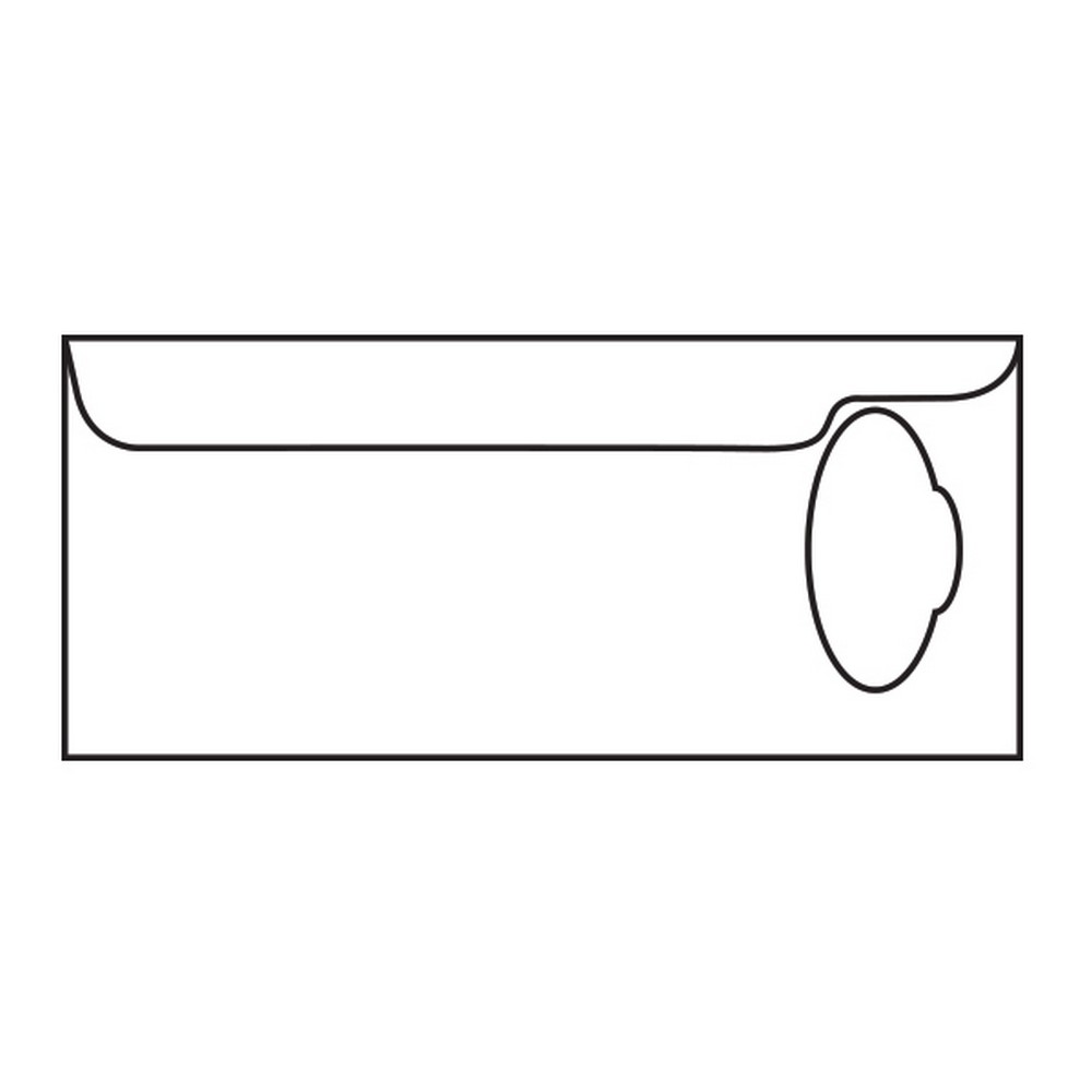 Door Hanger Envelope 41/2" x 101/4", White, 92 Brightness, Oval
