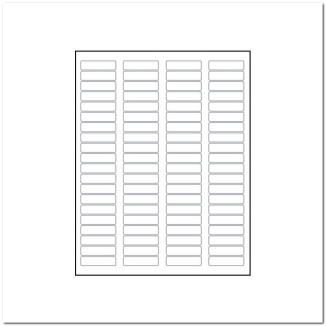 Laser Label Sheet, 13/4" x 1/2", Bright White, Laser Finish, Flat