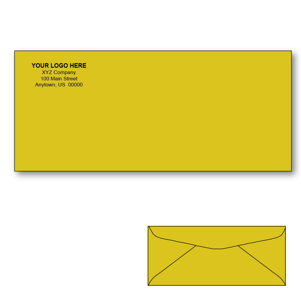 Custom Printed #14 Commercial Kraft Envelopes, 5" x 11-1/2" Golden Brown Kraft, 24 lb, Standard Flap (Box of 500)