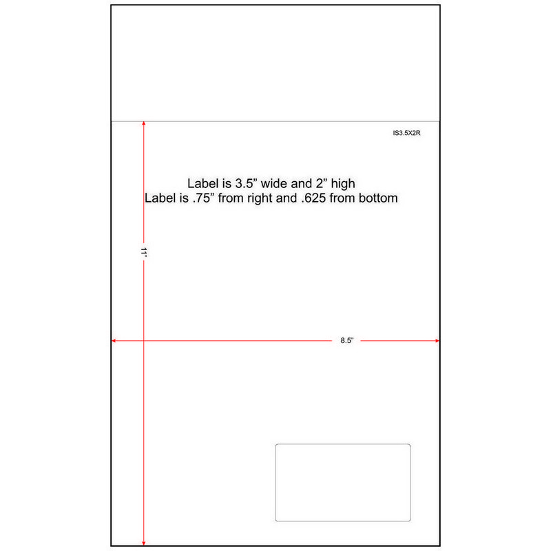3-1/2" x 2" (3.5" x 2") Integrated Laser Label Form Legal Size Sheets, 1 Label Right (7500 Forms)