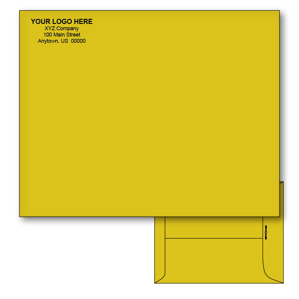 Custom Printed 11-1/2" x 14-1/2" Catalog Envelopes, Metal Clasp, Brown Kraft, 28 lb, Standard Flap (Box of 500)
