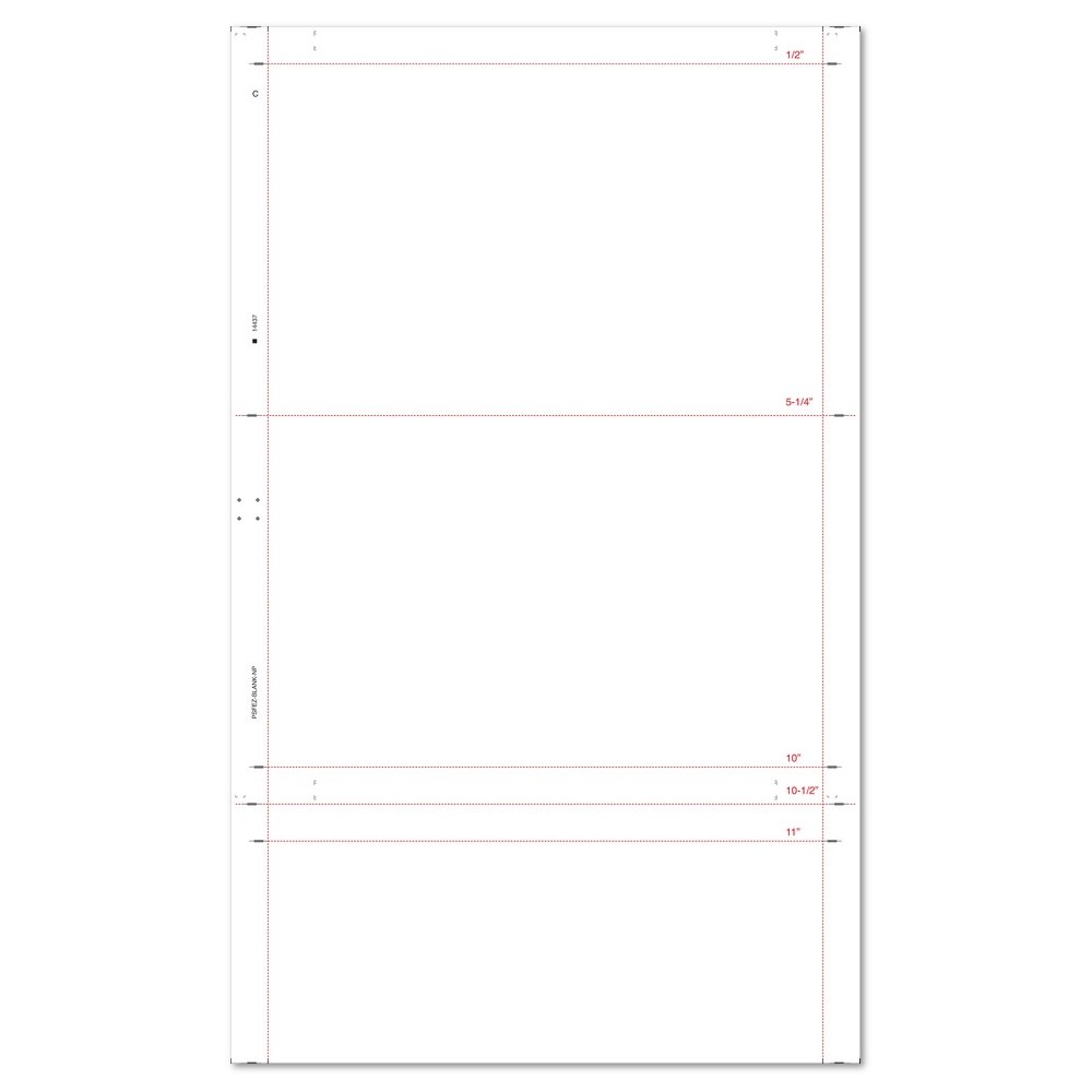 8-1/2" x 14" EZ Fold Multi-Purpose Totally Blank - No Check Perforation (Box of 2000)