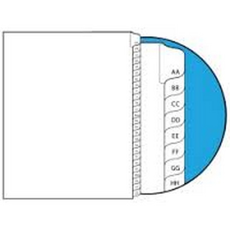 Letters AAZZ Collated Legal Index Divider Sets, Letter Size Side Tab
