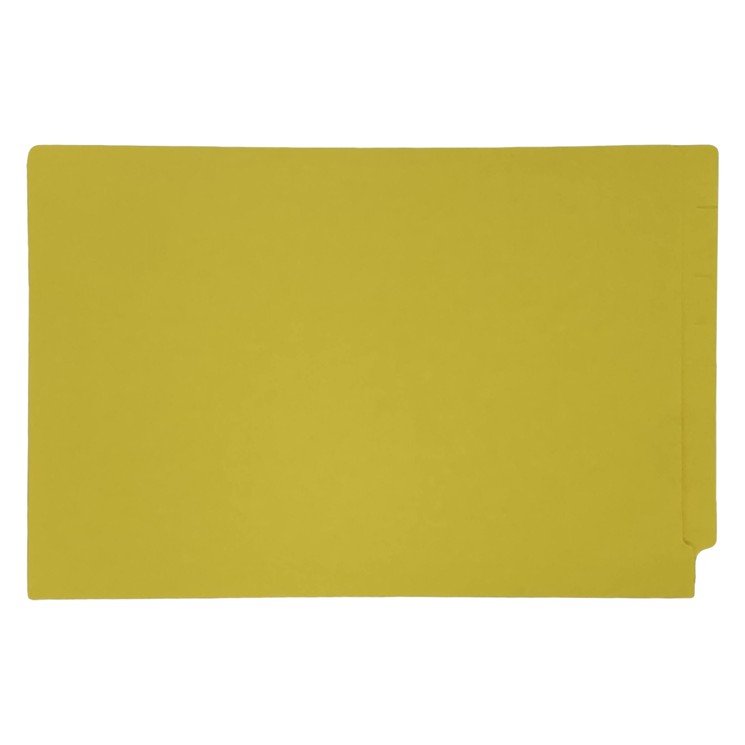 14pt Yellow Folders, Full Cut 2-Ply END TAB, Legal Size, Fastener Pos #1 & #3 (Box of 50)