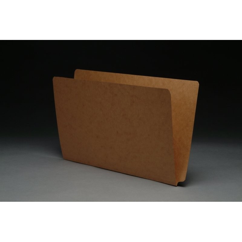 17 pt Brown Kraft Folders, SFI Compatible, Full Cut END TAB, Legal Size (Box of 50)