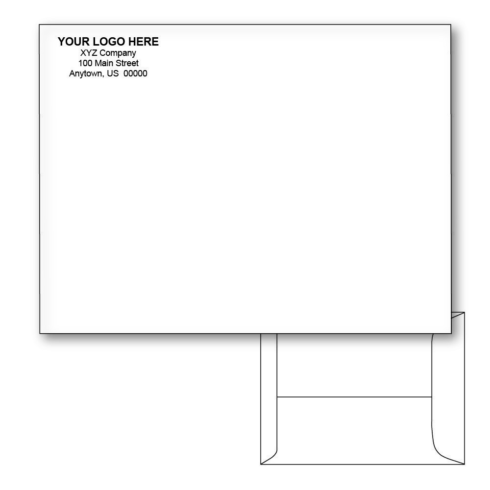 Custom Printed 9" x 12" Catalog Envelopes, White Wove, 24 lb, Standard Flap (Box of 500)