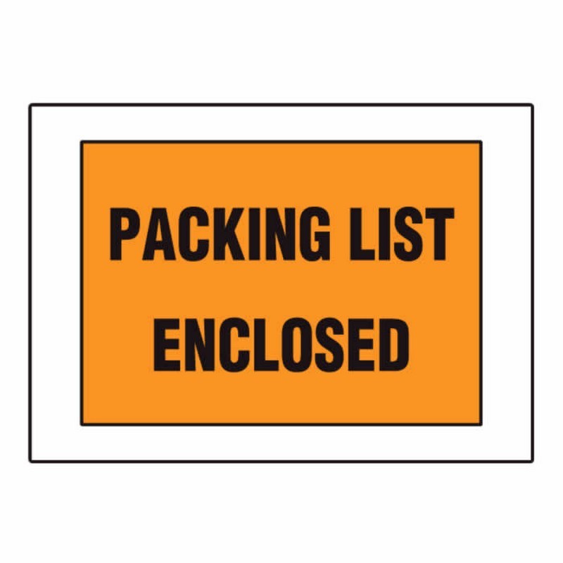 Open End Press-Pack Packing List Envelopes, 4-1/2" x 5-1/2", 24#, Plastic Polyethylene, Pressure Sensitive, Back Loading (Box of