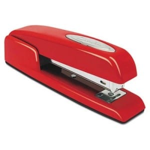 red stapler