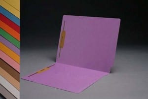 S-1502-LAV Lavender End Tab Folders with Fasteners