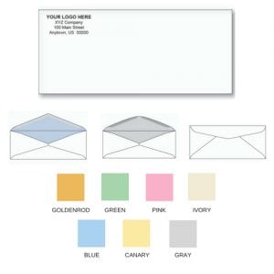 custom printed envelope layout and options