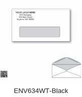 black inside tint window envelope